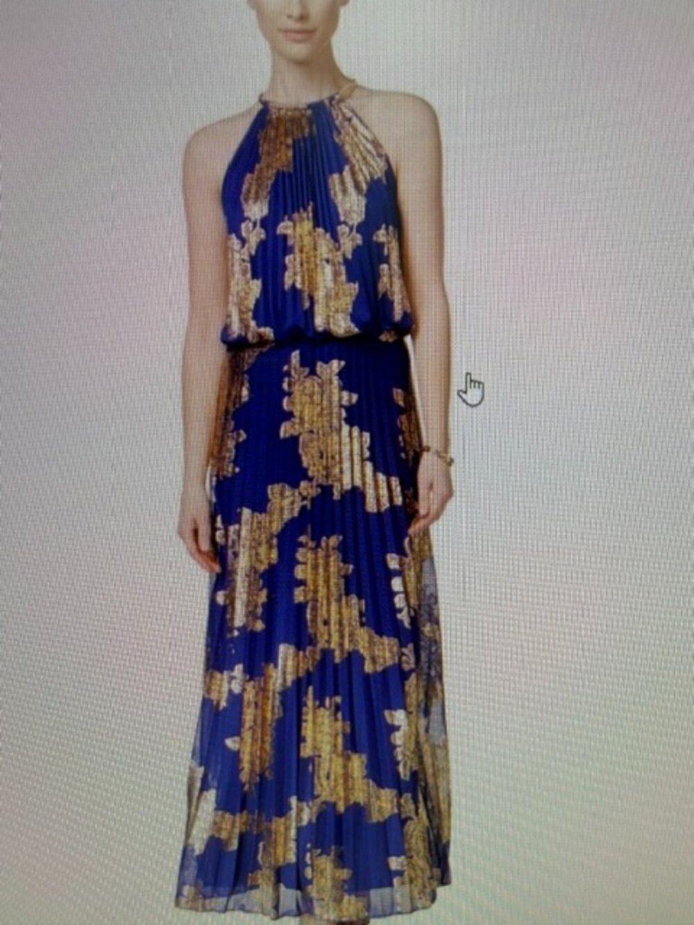 MSK maxi dress in a rich cobalt blue foil finish 💙✨